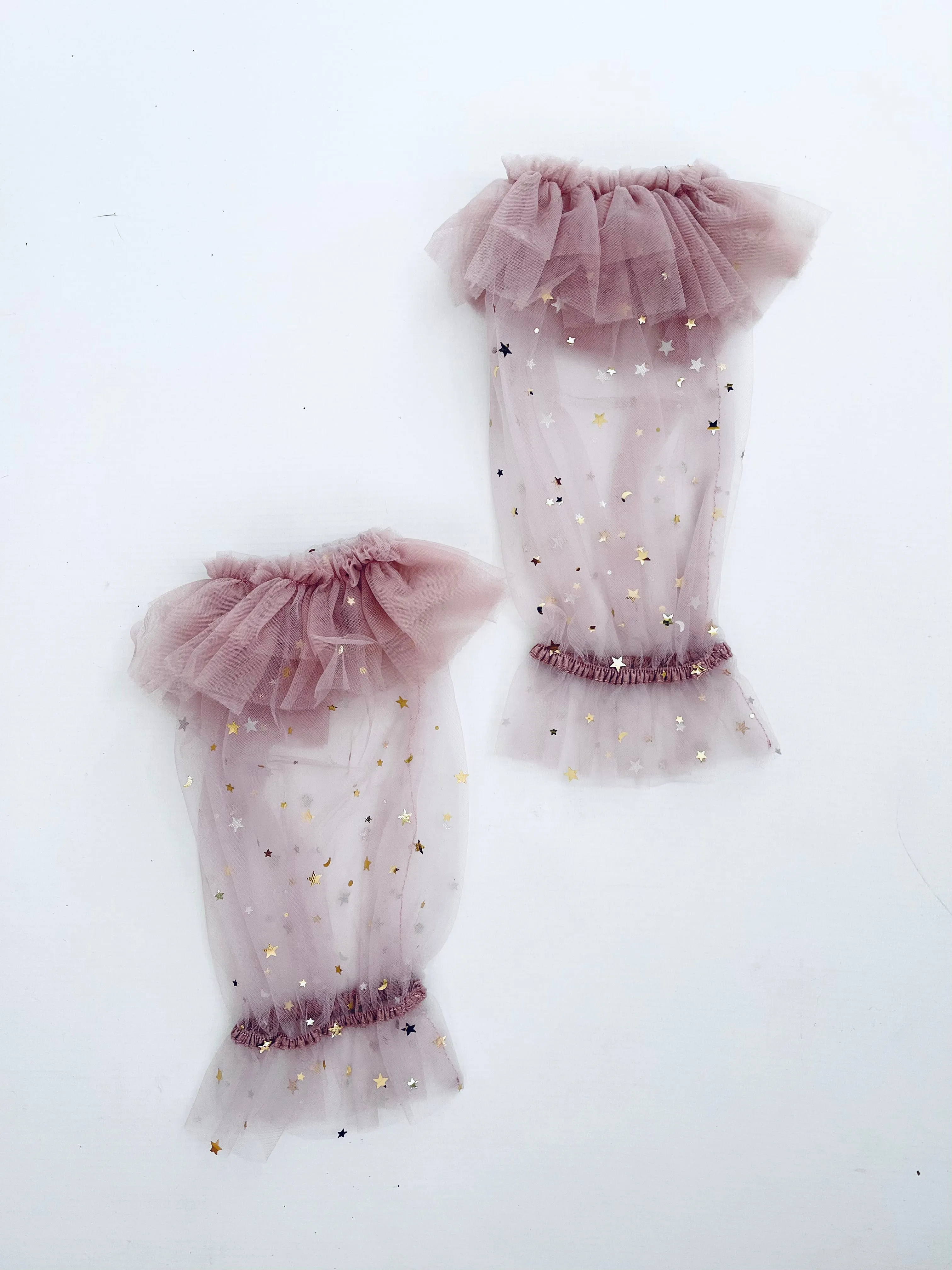 DOLLY STARS & MOON   'RUFFLE YOUR LIMBS' GLOVES/ LEGGINGS dusty violet