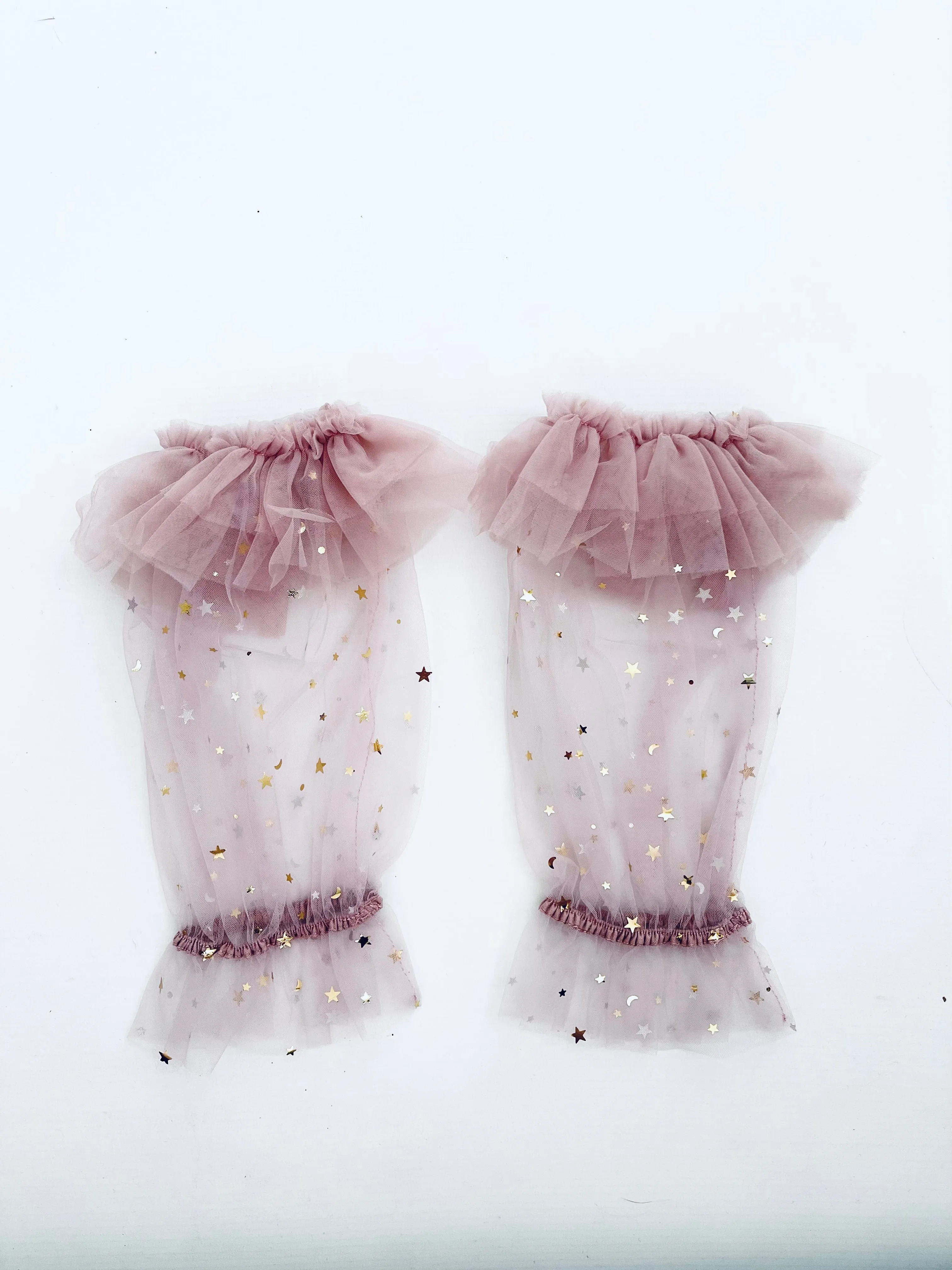 DOLLY STARS & MOON   'RUFFLE YOUR LIMBS' GLOVES/ LEGGINGS dusty violet