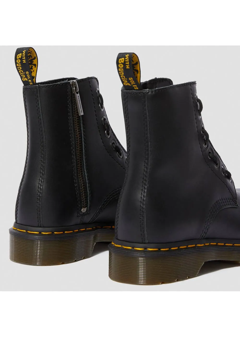 Dr. Martens 1460 Pascal Front Zip Nappa Boots Black