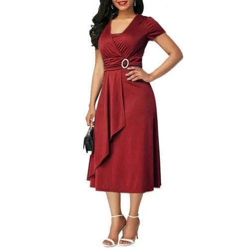 Dress Tight Midi Party Dress Ladies Evening Vestidos