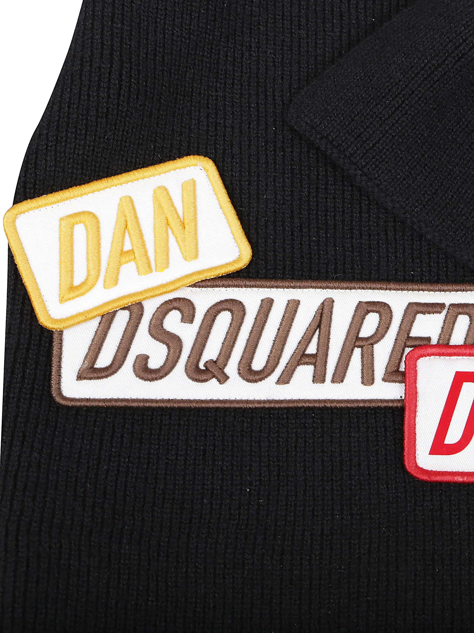 Dsquared2 Logo-Patch Finished Edge Scarf