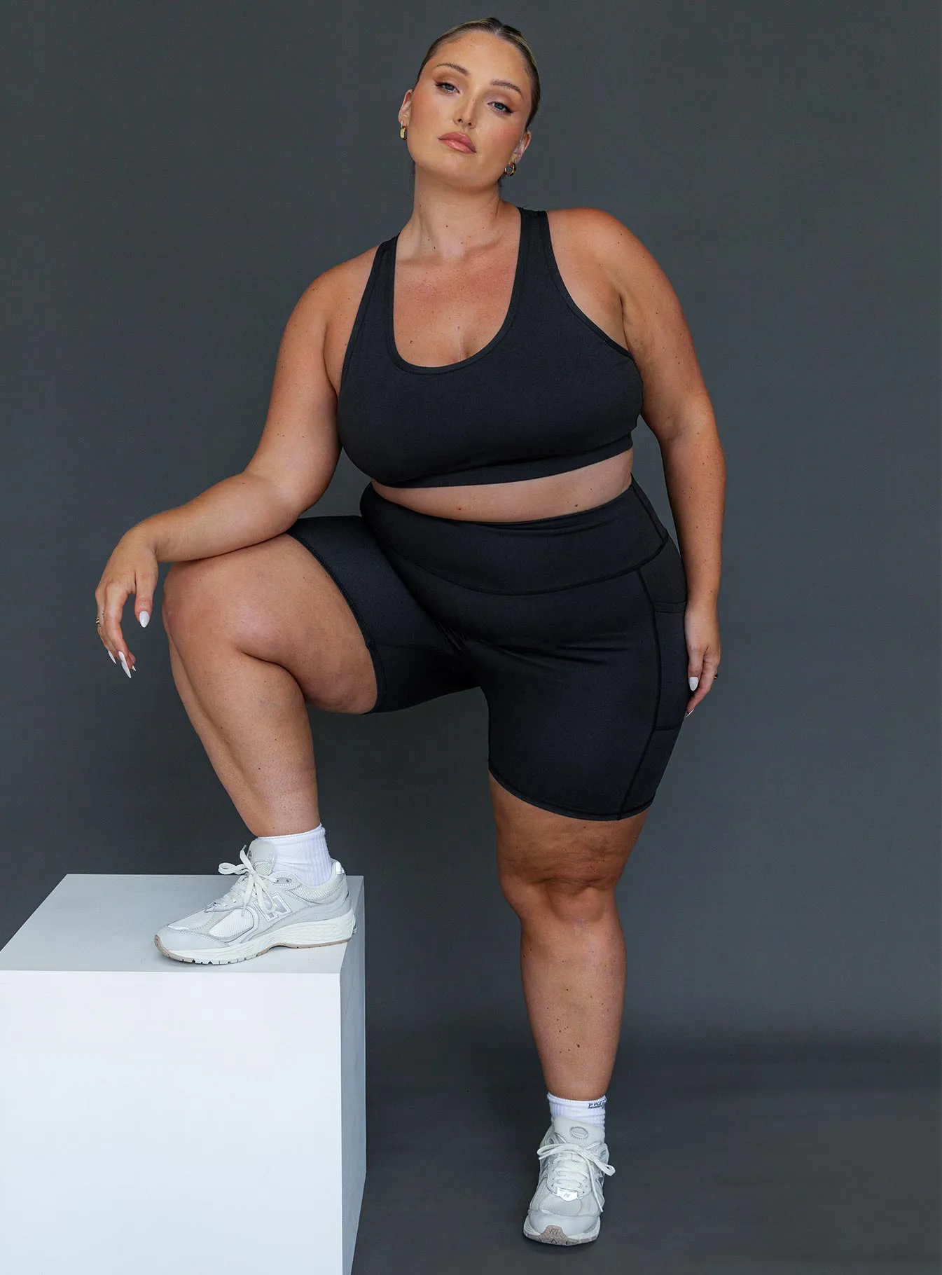 Energised Activewear Top Black Curve