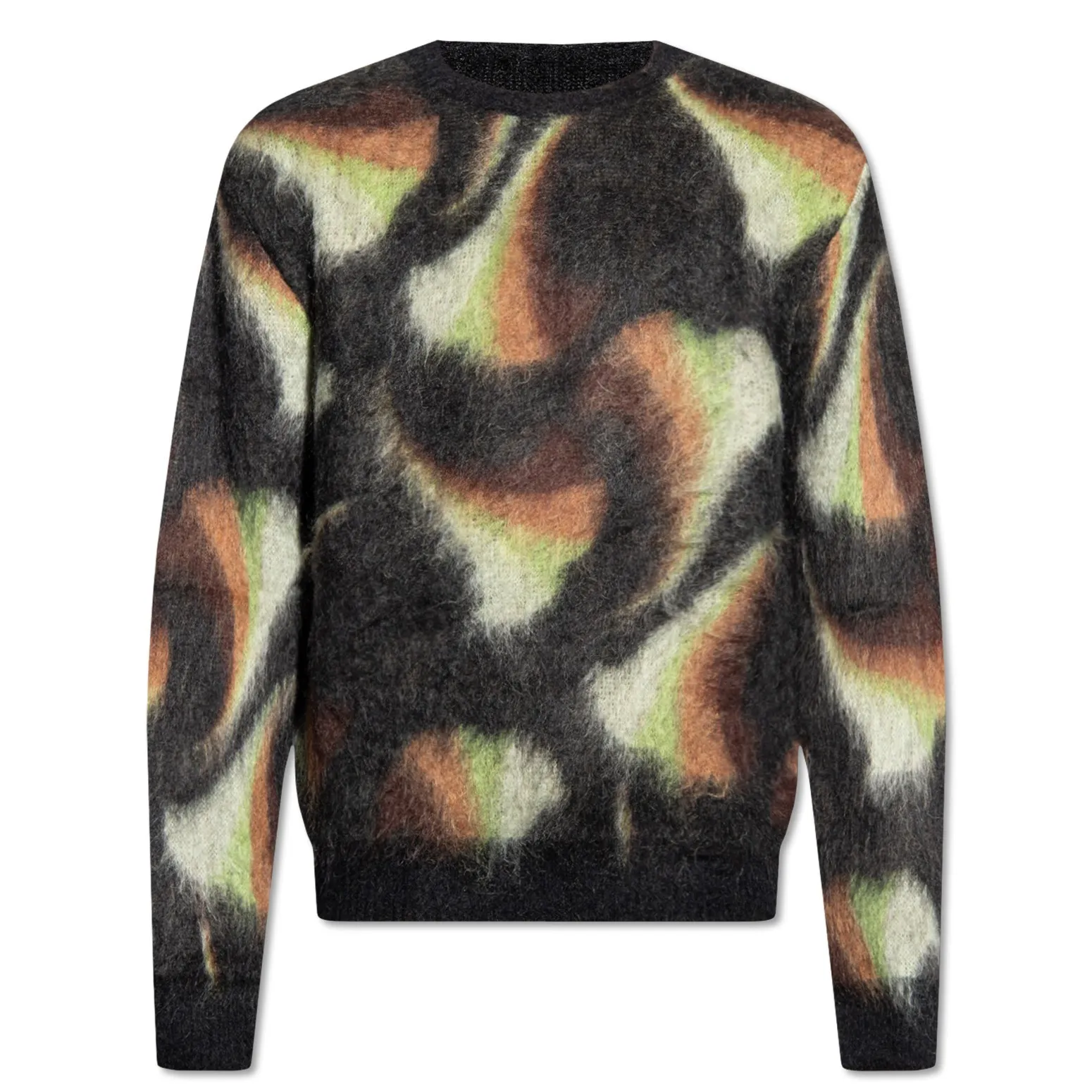 ETRO  |Crew Neck Pullovers Wool Nylon Street Style Long Sleeves