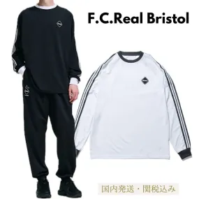 F.C.Real Bristol  |Crew Neck Long Sleeves Plain Oversized Long Sleeve T-shirt