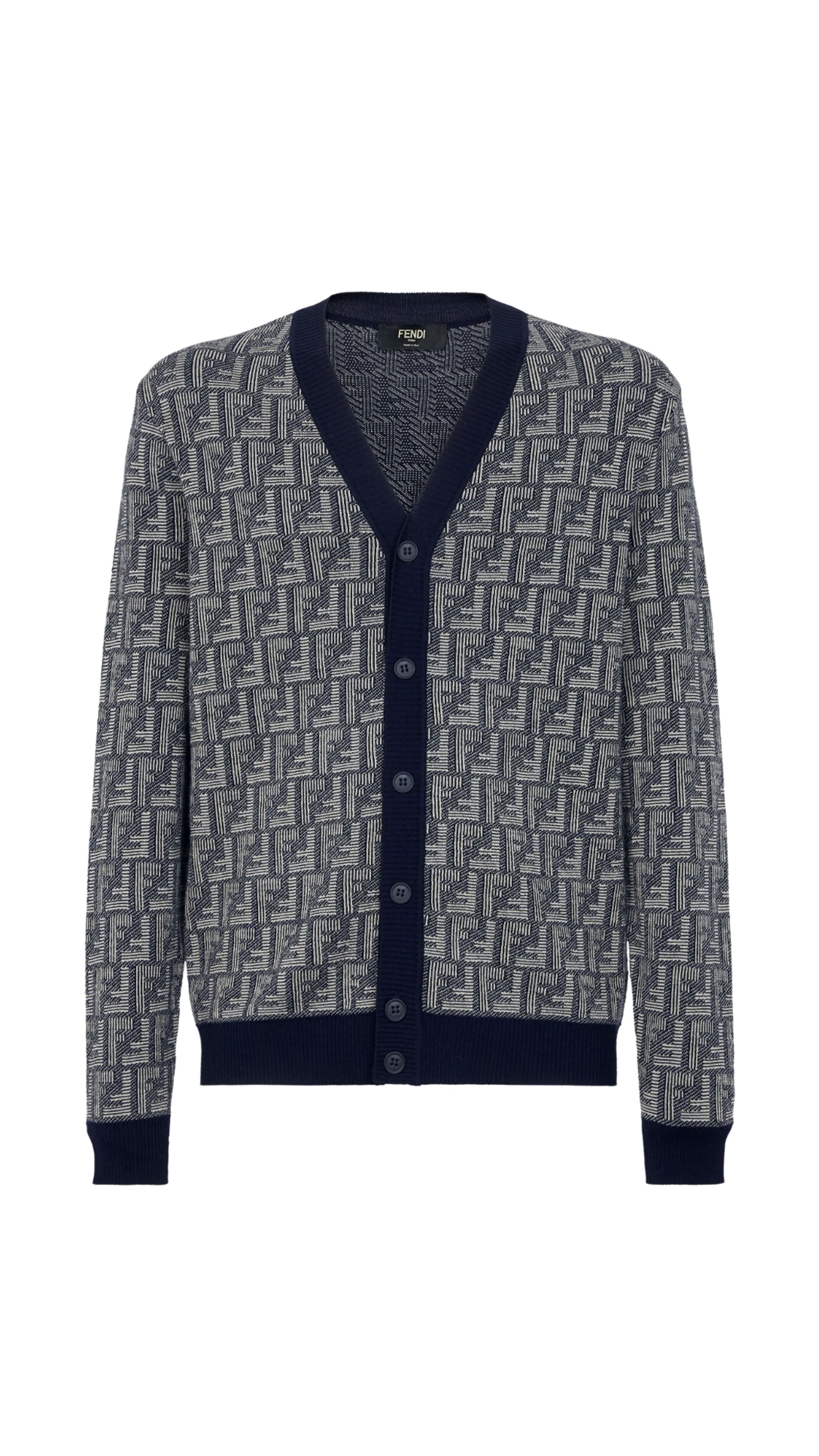 FF Wool Cardigan - Navy