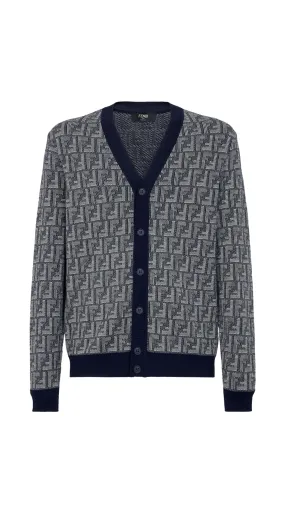 FF Wool Cardigan - Navy