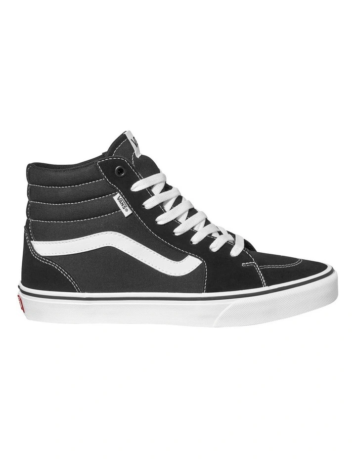 Filmore Hi Suede Canvas Sneaker in Black/White