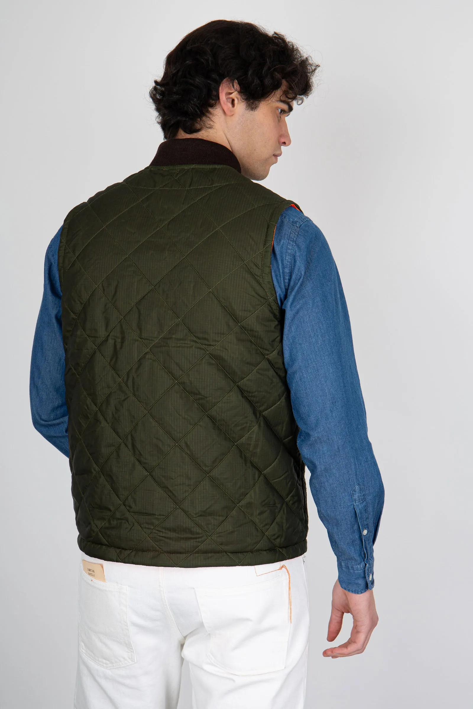 Filson Gilet Eagle Plains Liner Verde Militare Uomo