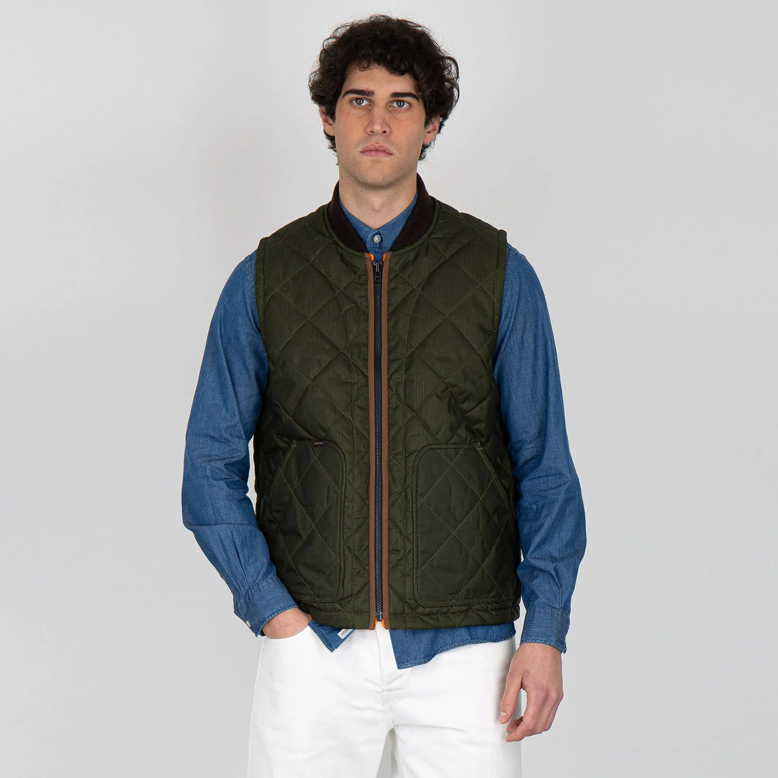 Filson Gilet Eagle Plains Liner Verde Militare Uomo