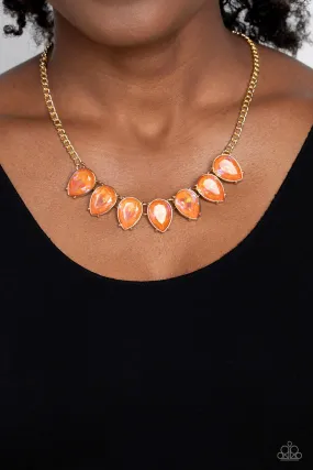 FLIRTY Dancing - Orange ~ Paparazzi Necklace