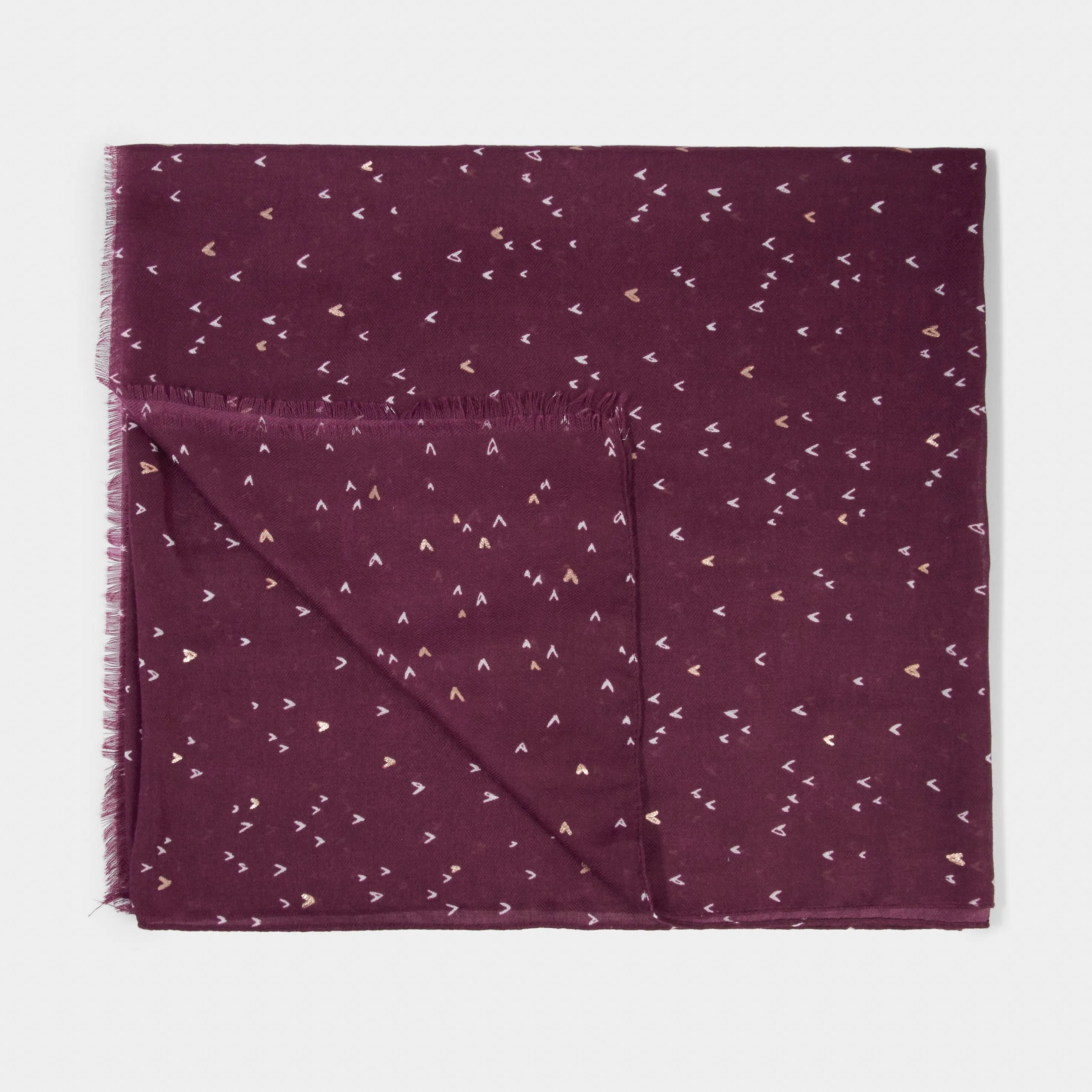 FOIL SCARF HEART PRINT - KATIE LOXTON