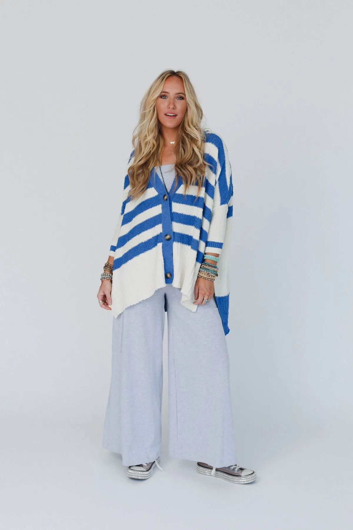 Great Stripes Cardigan - Blue