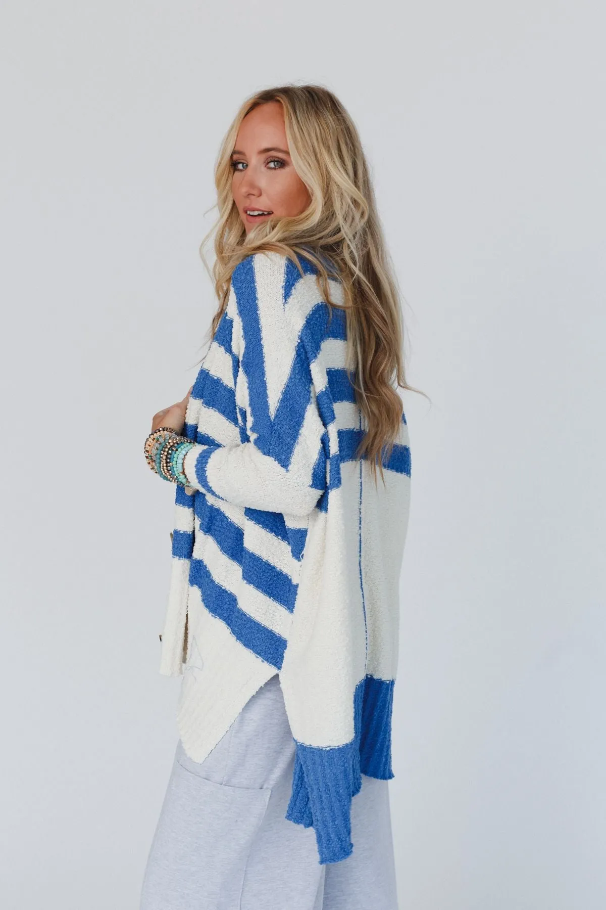 Great Stripes Cardigan - Blue