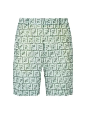 Green FF linen short trousers