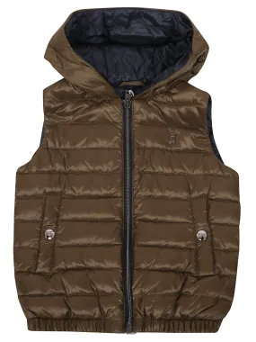 Herno Kids Logo Plaque Quilted Gilet