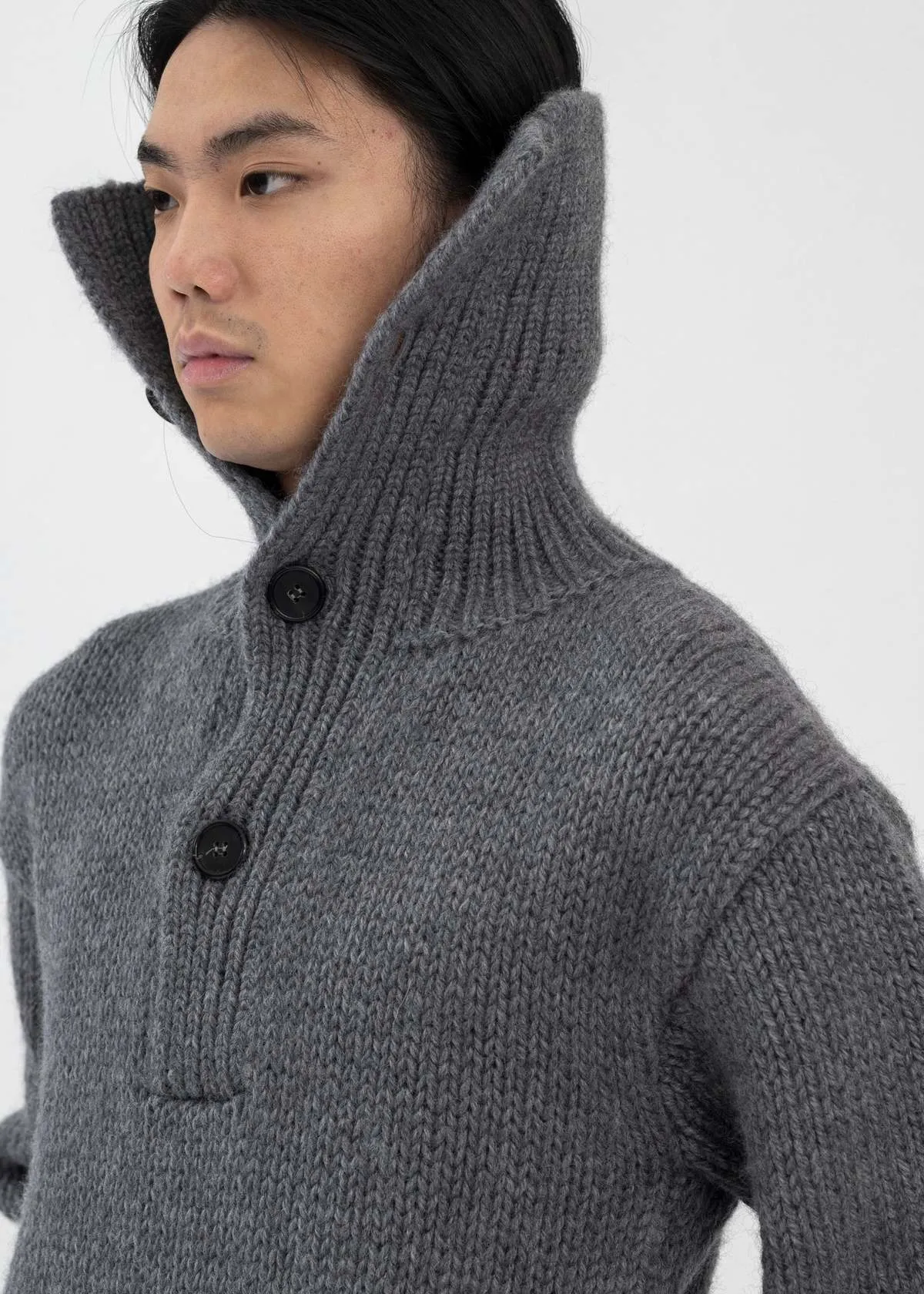 Hi-Turtleneck Sweater - Medium Grey