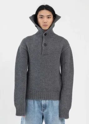 Hi-Turtleneck Sweater - Medium Grey