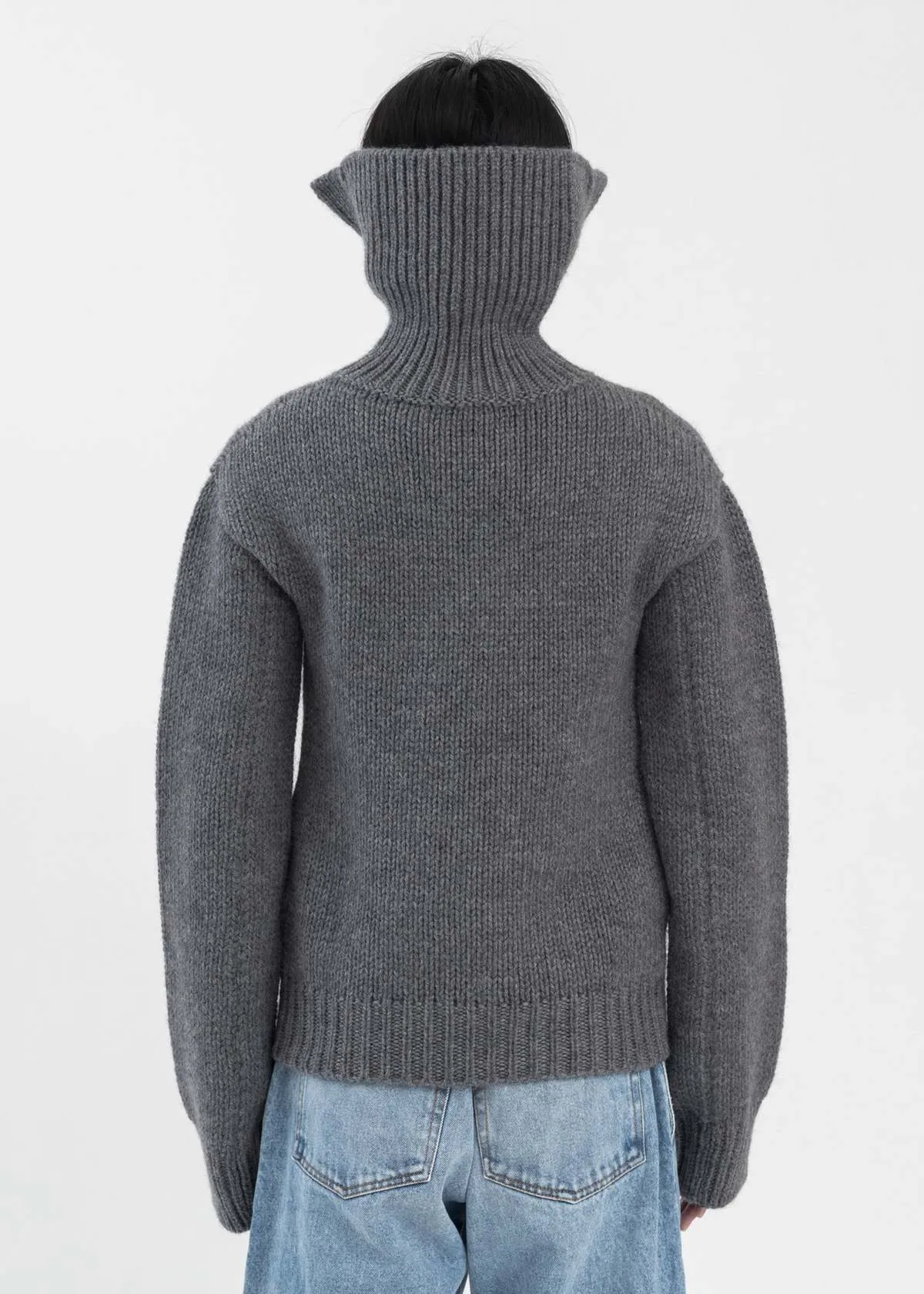 Hi-Turtleneck Sweater - Medium Grey