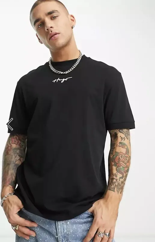 Hugo Boss  |Crew Neck Pullovers Cotton Short Sleeves Logo