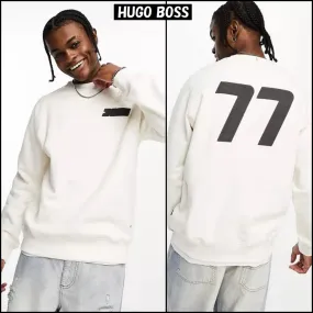 Hugo Boss  |Crew Neck Pullovers Long Sleeves Plain Cotton Logo