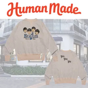 HUMAN MADE  |Crew Neck Unisex Street Style Long Sleeves Plain Cotton