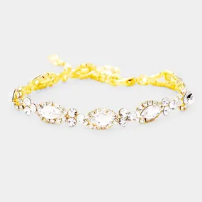 iLLASPARKZ Marquise Stone Accented Evening Bracelet