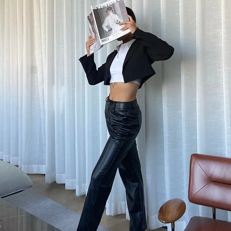 INDEYA FAUX LEATHER PANTS