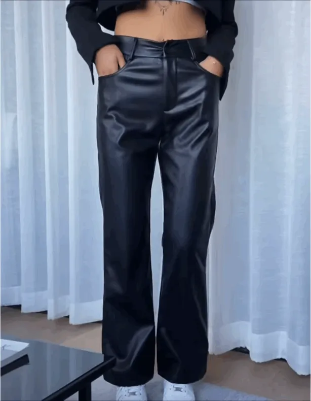 INDEYA FAUX LEATHER PANTS