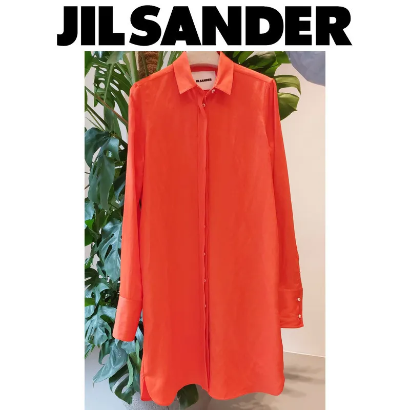 Jil Sander  |Casual Style Linen Long Sleeves Plain Long Outlet