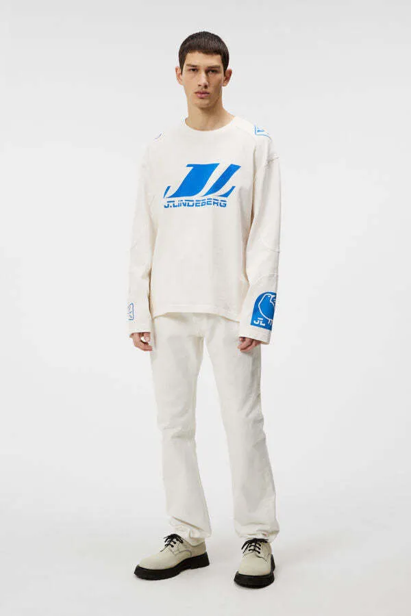 J.LINDEBERG  |Street Style Long Sleeves Cotton Long Sleeve T-shirt Logo