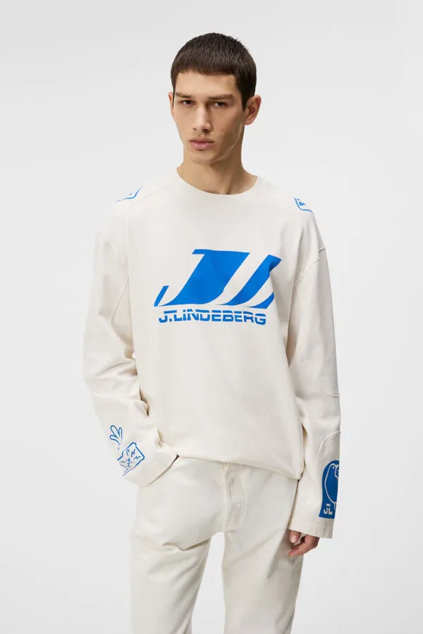 J.LINDEBERG  |Street Style Long Sleeves Cotton Long Sleeve T-shirt Logo