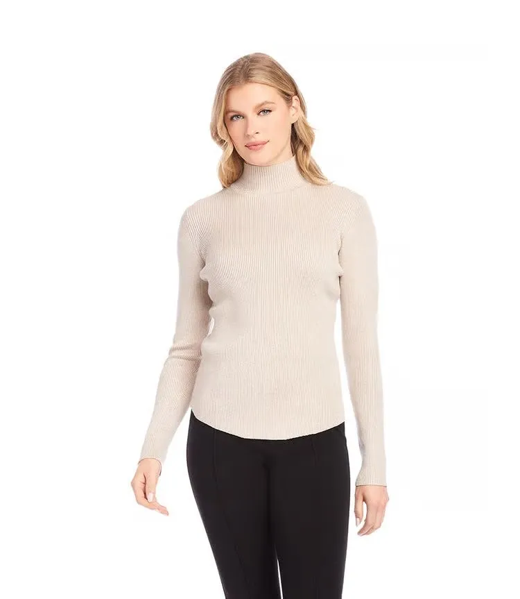 Karen Kane Ribbed Turtleneck Sweater