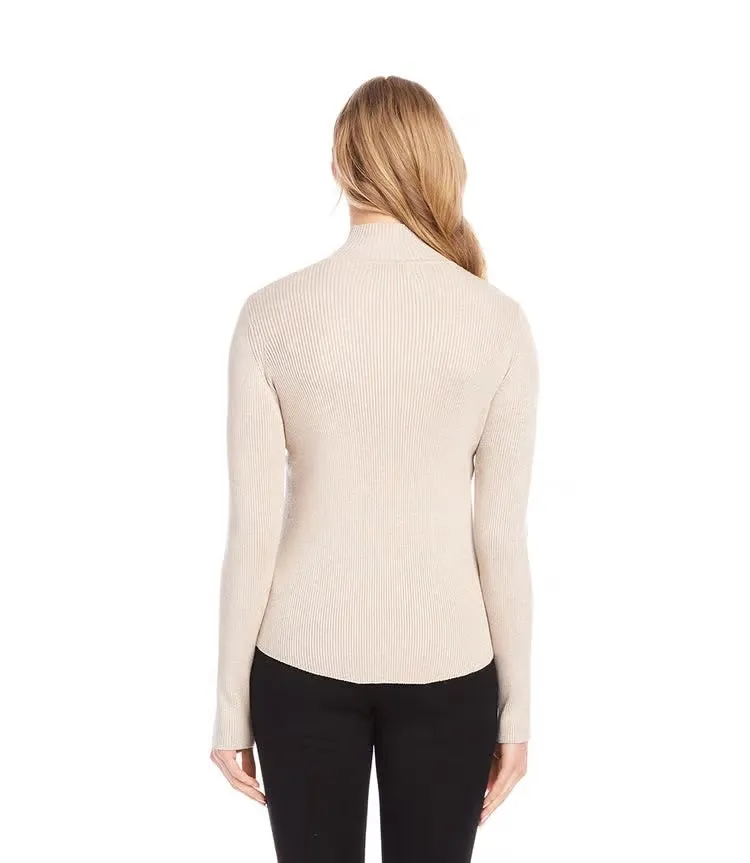 Karen Kane Ribbed Turtleneck Sweater