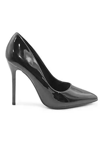 Kyra Black Patent Court Shoes by Where’s That From | Look Again