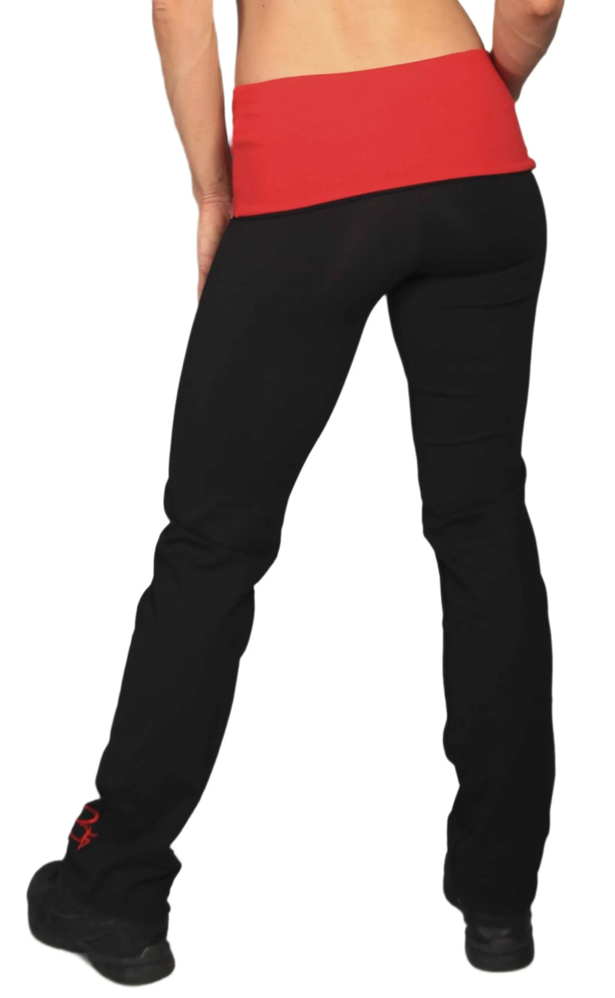 Last Chance! Equilibrium Activewear Roll Down Daisy Pant Red LP298