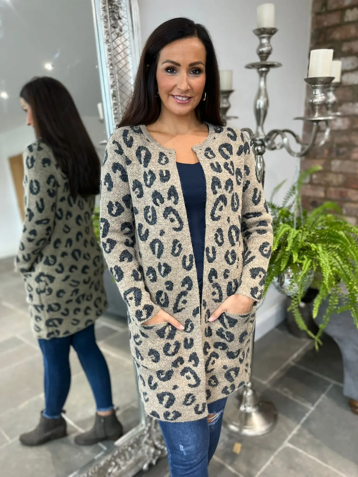 Leopard Print Cardigan Mandy