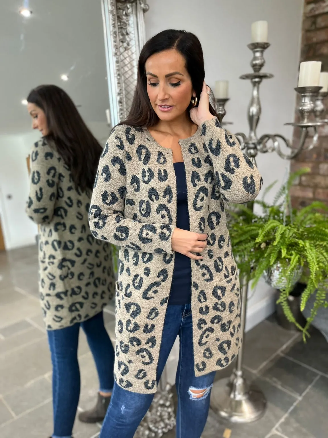 Leopard Print Cardigan Mandy