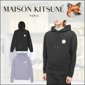 MAISON KITSUNE  |Pullovers Unisex Long Sleeves Plain Cotton Logo Designers