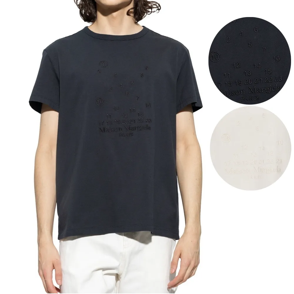 Maison Margiela  |Crew Neck Pullovers Plain Cotton Short Sleeves Logo