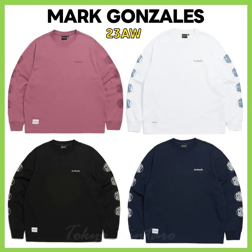 Mark Gonzales  |Unisex Street Style Long Sleeves Long Sleeve T-shirt Logo