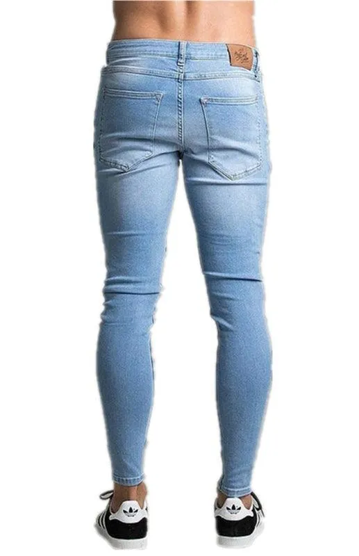 Men Frayed Slim Fit Jeans