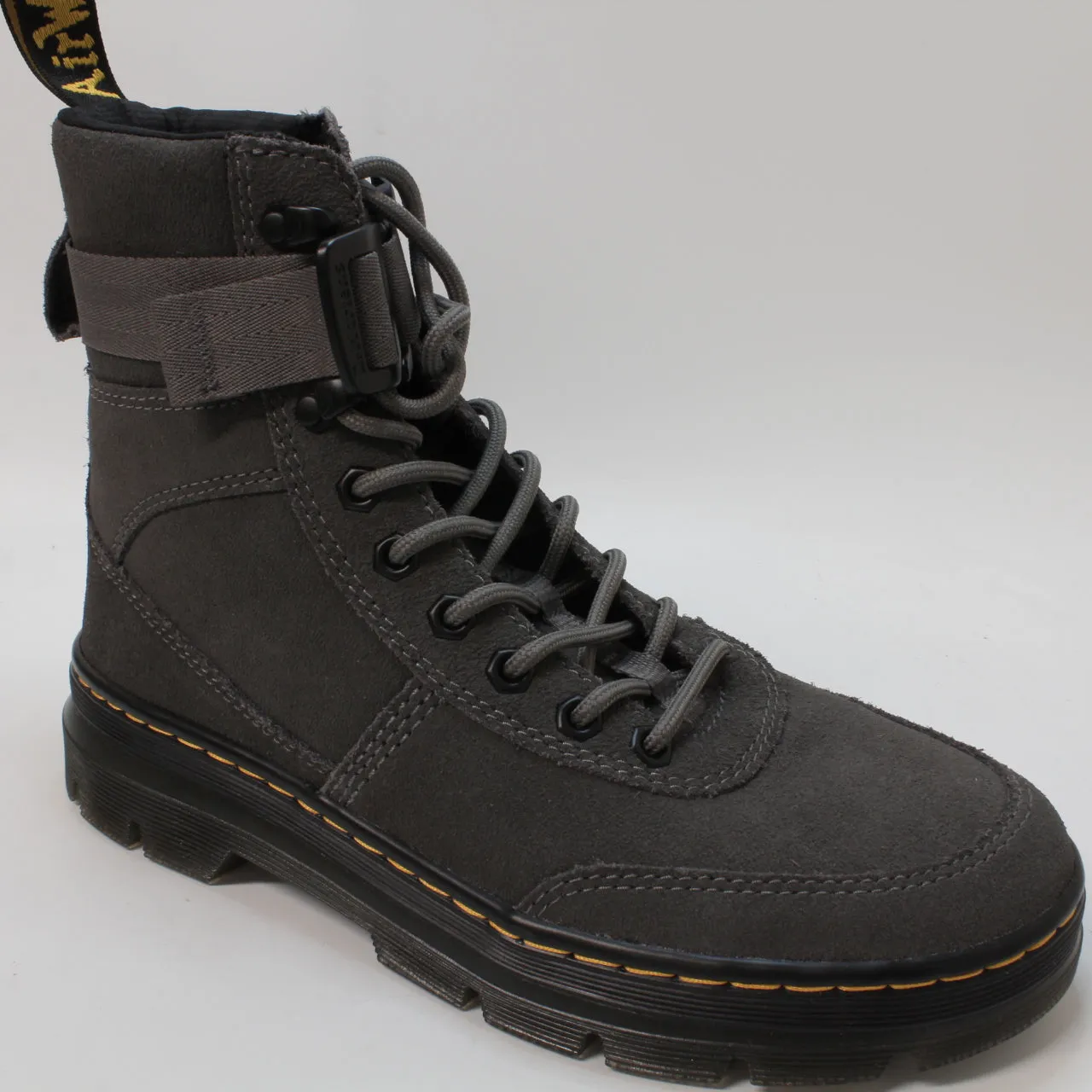 Mens Dr. Martens Combs Tech Boots Gunmetal Eh Suede