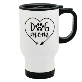 Metal Coffee and Tea Travel Mug Dog Mom Heart