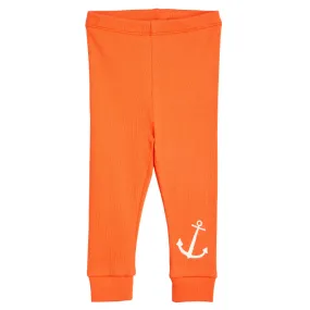 Mini Rodini Baby Skipper Anchor Leggings Red