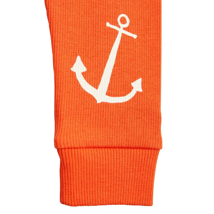 Mini Rodini Baby Skipper Anchor Leggings Red