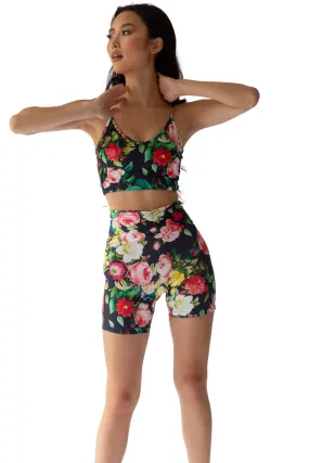 MISHA FLORAL Scrunch Activewear Shorts