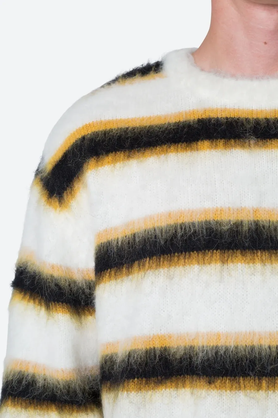 MNML  |Crew Neck Pullovers Stripes Street Style Long Sleeves