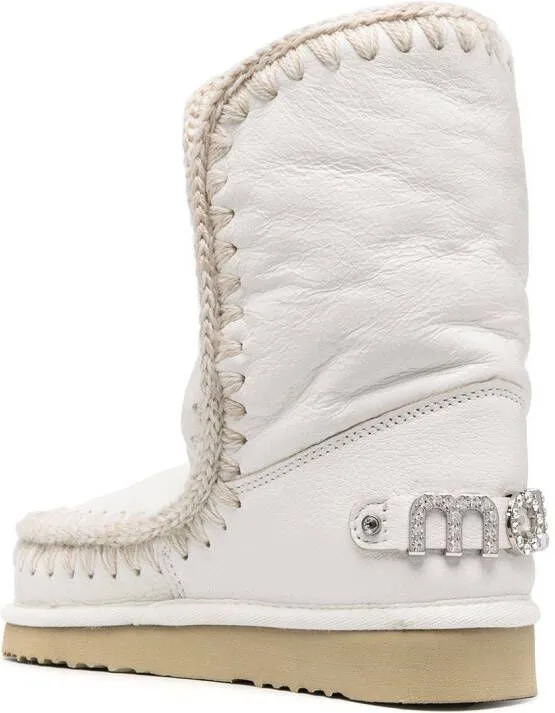 Mou embellished logo snow boots White