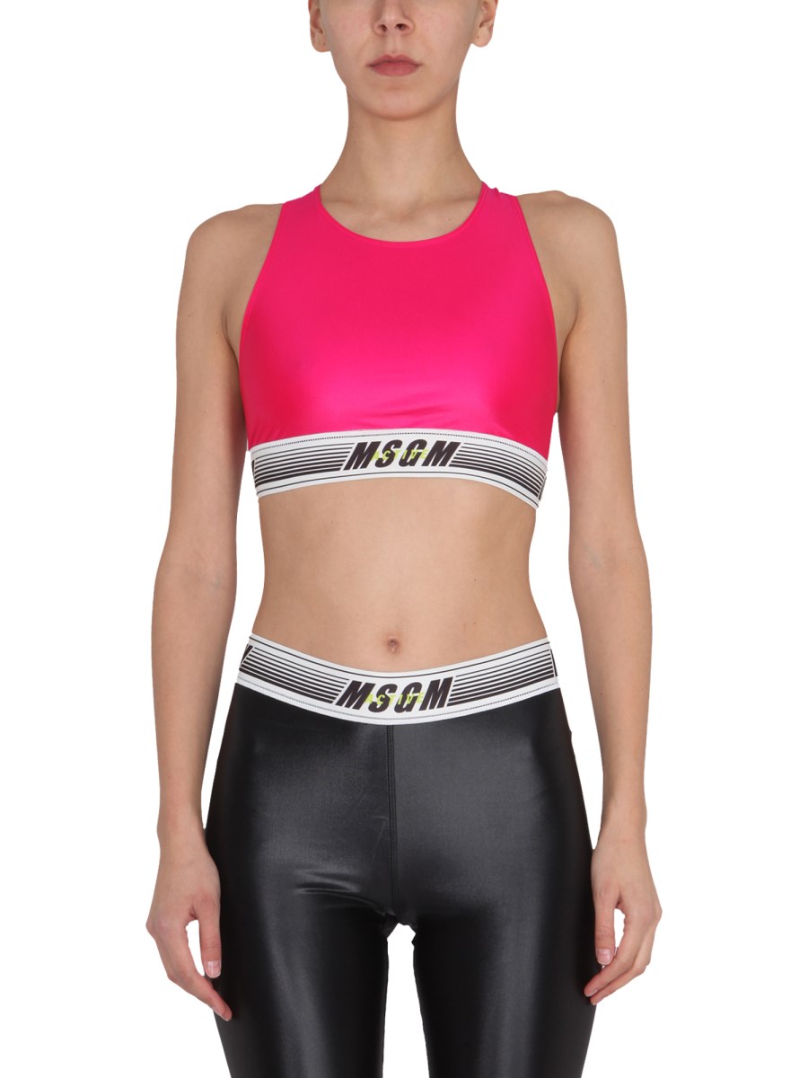 MSGM    ACTIVEWEAR LOGO BAND TOP