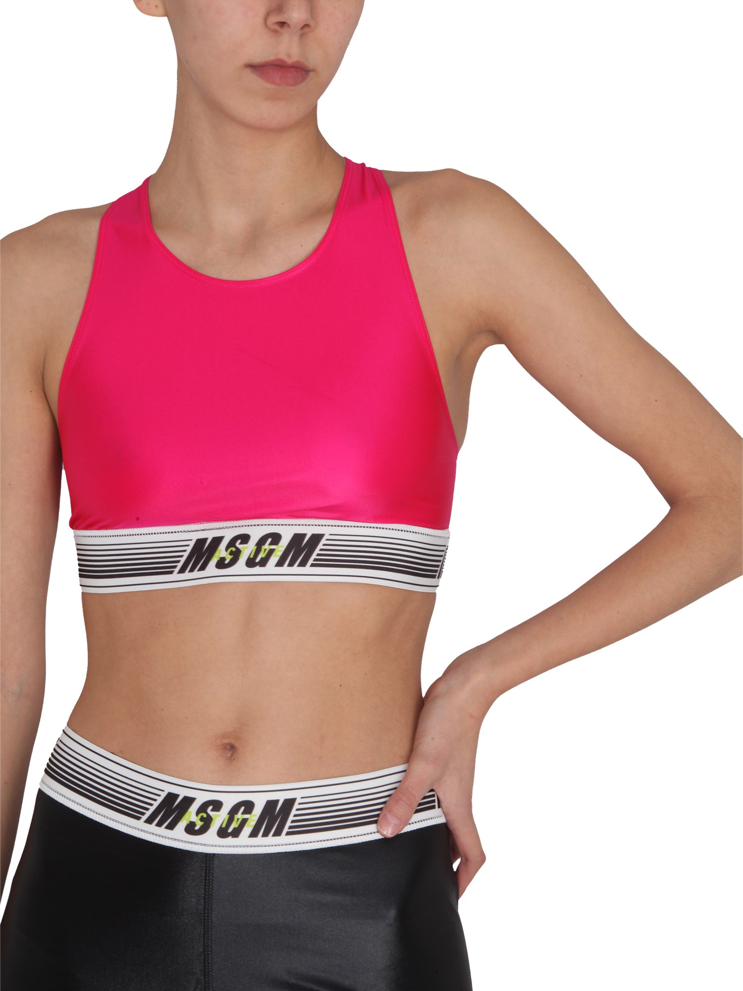 MSGM    ACTIVEWEAR LOGO BAND TOP